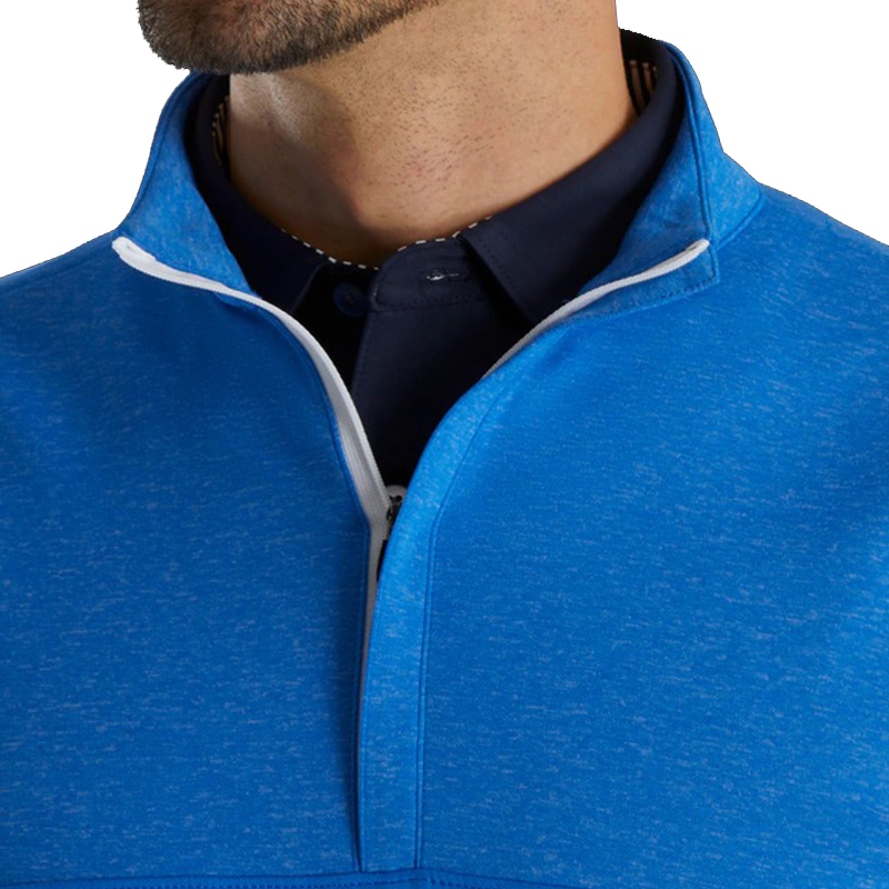 Custom Embroidery Logo Fitness Men Heather Quarter Zip Collar Pullover Golf Hoodies Mens Bulk Sweatshirt