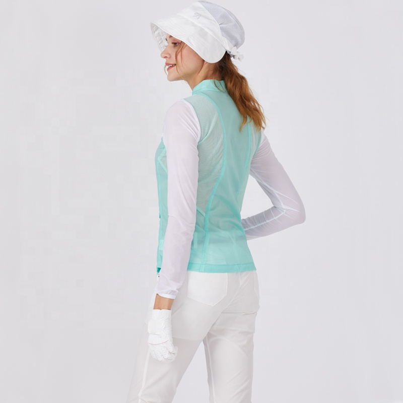 Custom Logo Design Golf Wear Clothing Zip up Long Sleeve Women Lady Golf Jacket