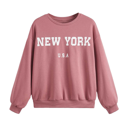OEM Custom Men's Short Round Neck Pullover Long Sleeve 100% Cotton Kait Plain Letter Screen Print Digital Printing Autumn Season