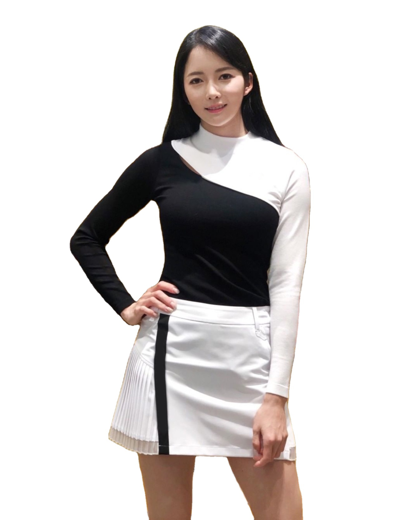 Custom Design Women Golf Knitted Long Sleeved Sport Polo Shirt