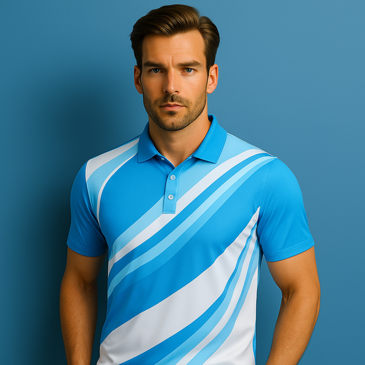 Custom Logo High Quality Breathable Soft Sustainable Printed Casual Loose Golf Polo Shirts for Men