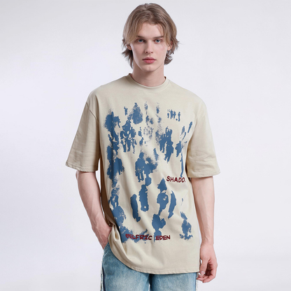 High Quality Street Wear Custom Oversized Cotton Men's Graphic Custom Heavy Screen Printed T-shirt