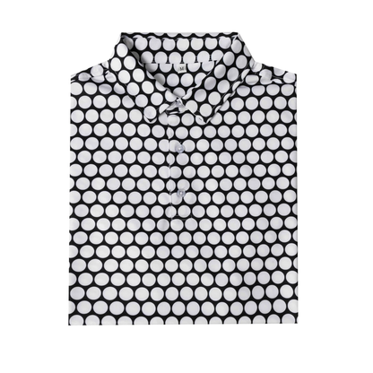 Polka Dot Antimicrobial Polo Shirt - Quick Dry Slim Fit for Ultimate Comfort