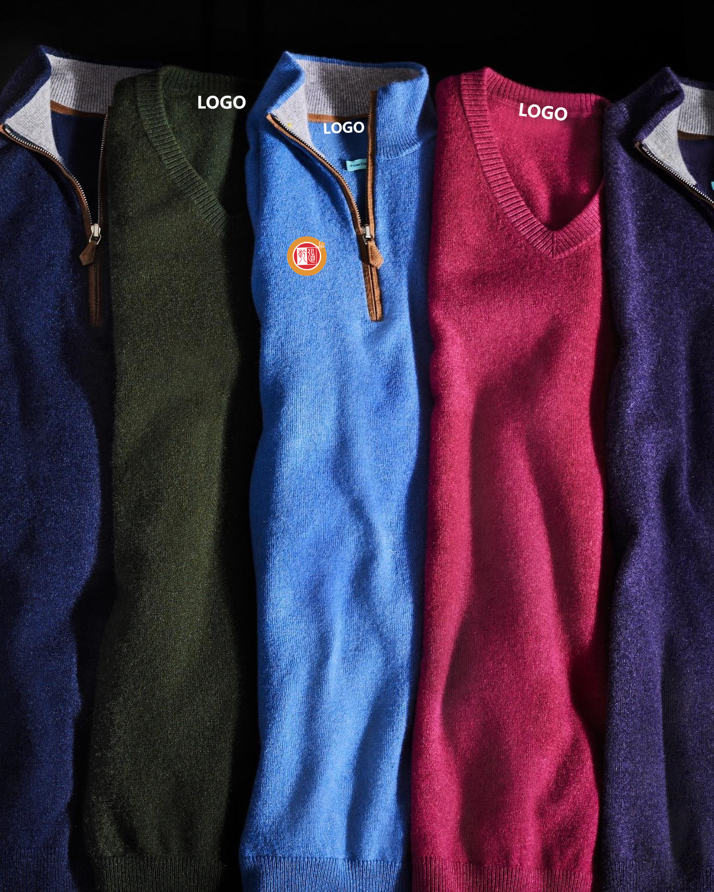Men's Golf Wear Pullover New Logo-Designed Oversized Sweatshirt with Zipper and Quarter-up Collar for Spring Season