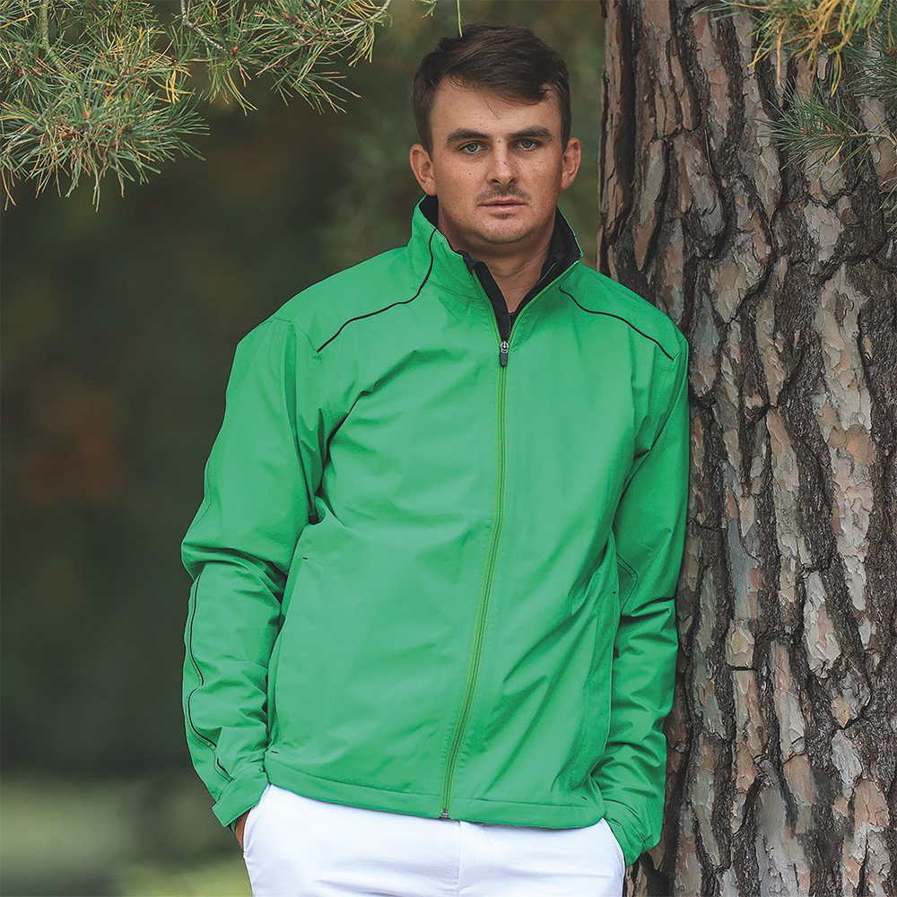 Odm Clothing Manufacturers Custom Coats with logo Patches Golf Unisex Windbreaker Green Lightweight Luxury Jacket Men