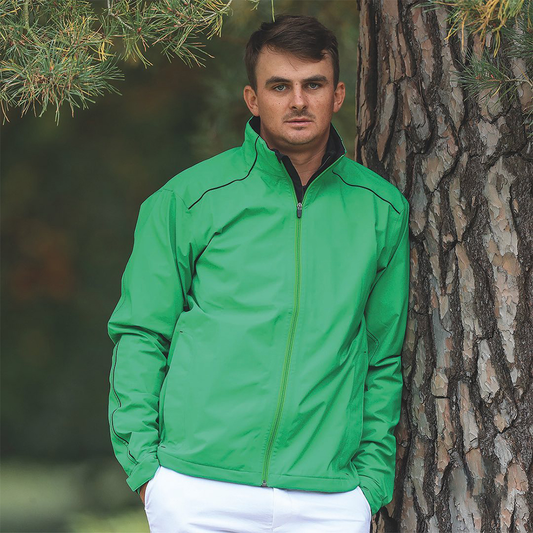 Odm Clothing Manufacturers Custom Coats with logo Patches Golf Unisex Windbreaker Green Lightweight Luxury Jacket Men