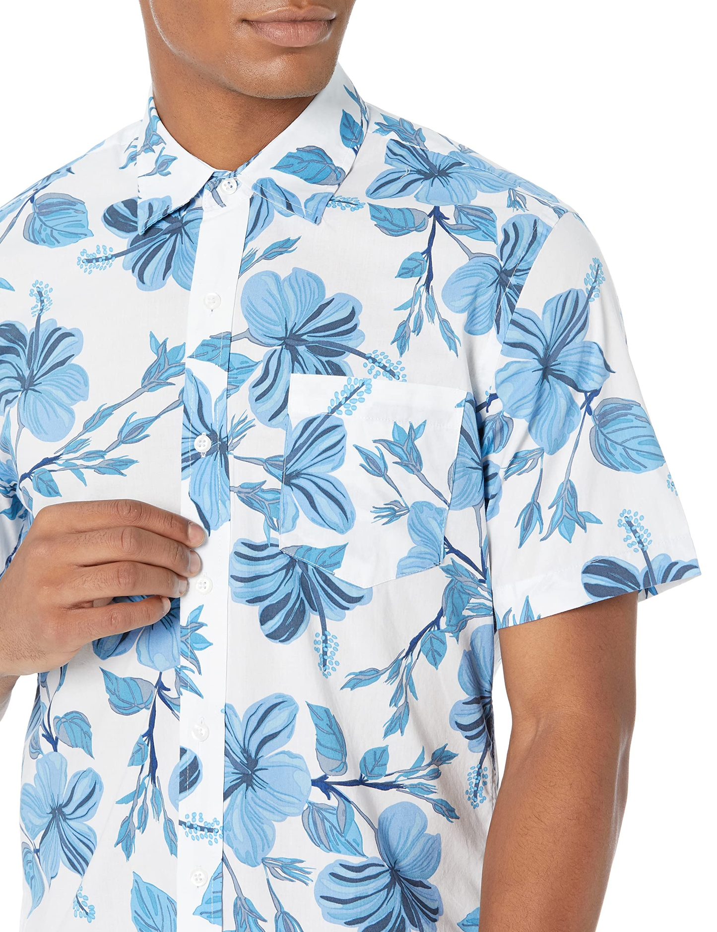 New Design Logo Men's Shirt Essentials Slim-fit Short Sleeve Printed Hawaiian Holiday Men's Shirt