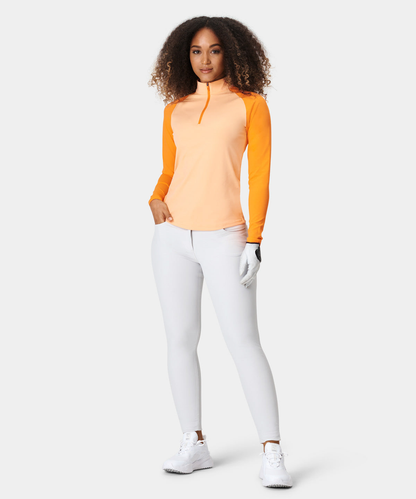 Custom High Quality Long Sleeve Quarter Zip Women luxury Sublimation Golf Sweatshirt Half Zip Womens Pullover