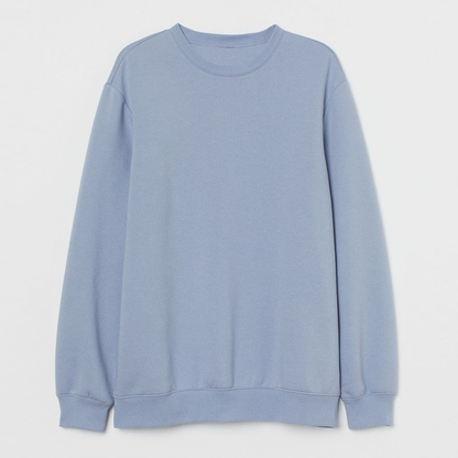 OEM Blank French Terry Crew Neck Pullover Solid Color Men's Jogging Jumper With Custom Logo