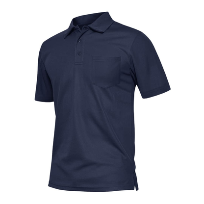 Custom Logo 100% Polyester Casual Short Sleeve Relax Fitted Shirts With Small Chest Pocket Green Golf Polo Shirt for Men