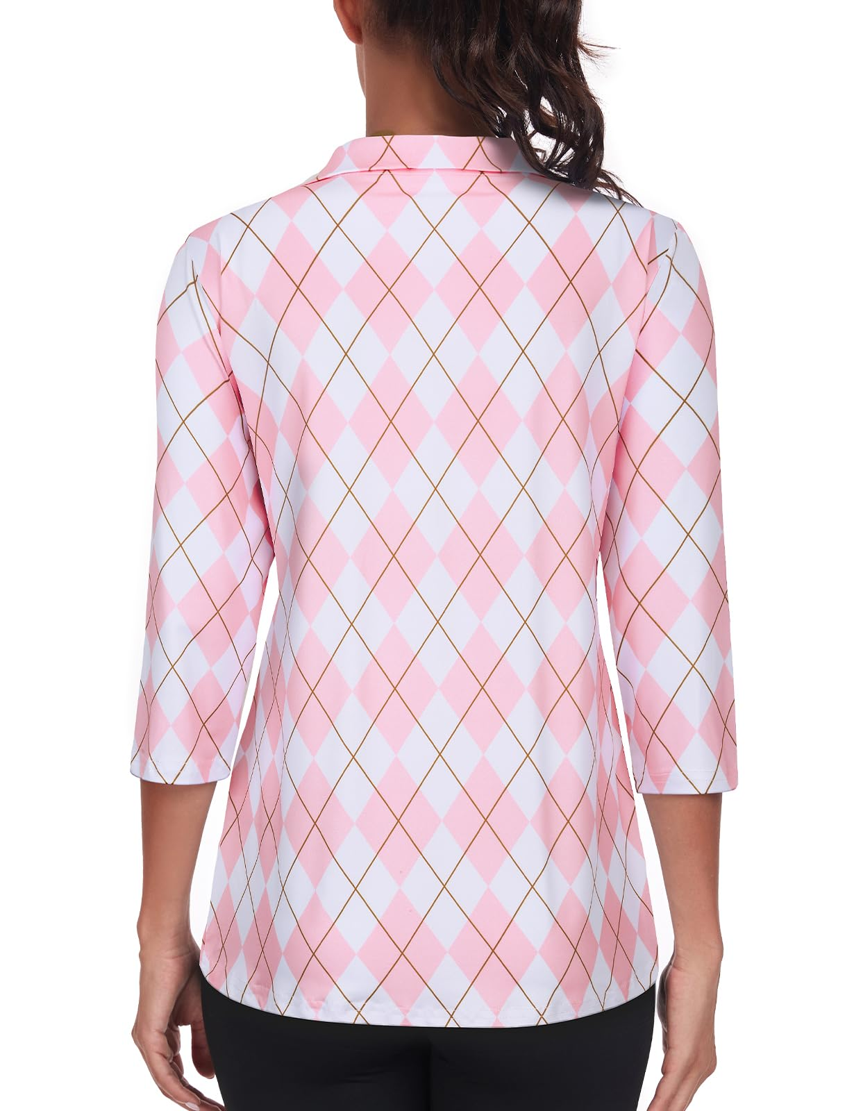 Customized golf apparel, women's golf clothing shirts, clothing sets with sleeve zippers, moisture-wicking and UPF 50+ sport polo shirts