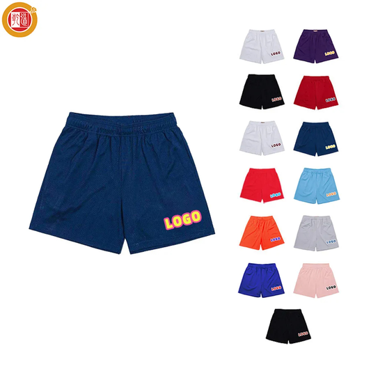 Multicolor customized fitness shorts, high-quality mesh, sublimated, casual for basketball and running, 5-inch above-the-knee breathable men's shorts