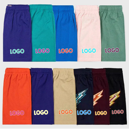 Bulk Custom Custom-made logo men's fitness shorts, blank sports jogging, swimming and beach men's mesh shorts for summer with Logo Embroidery - Manufacturer Qiandao