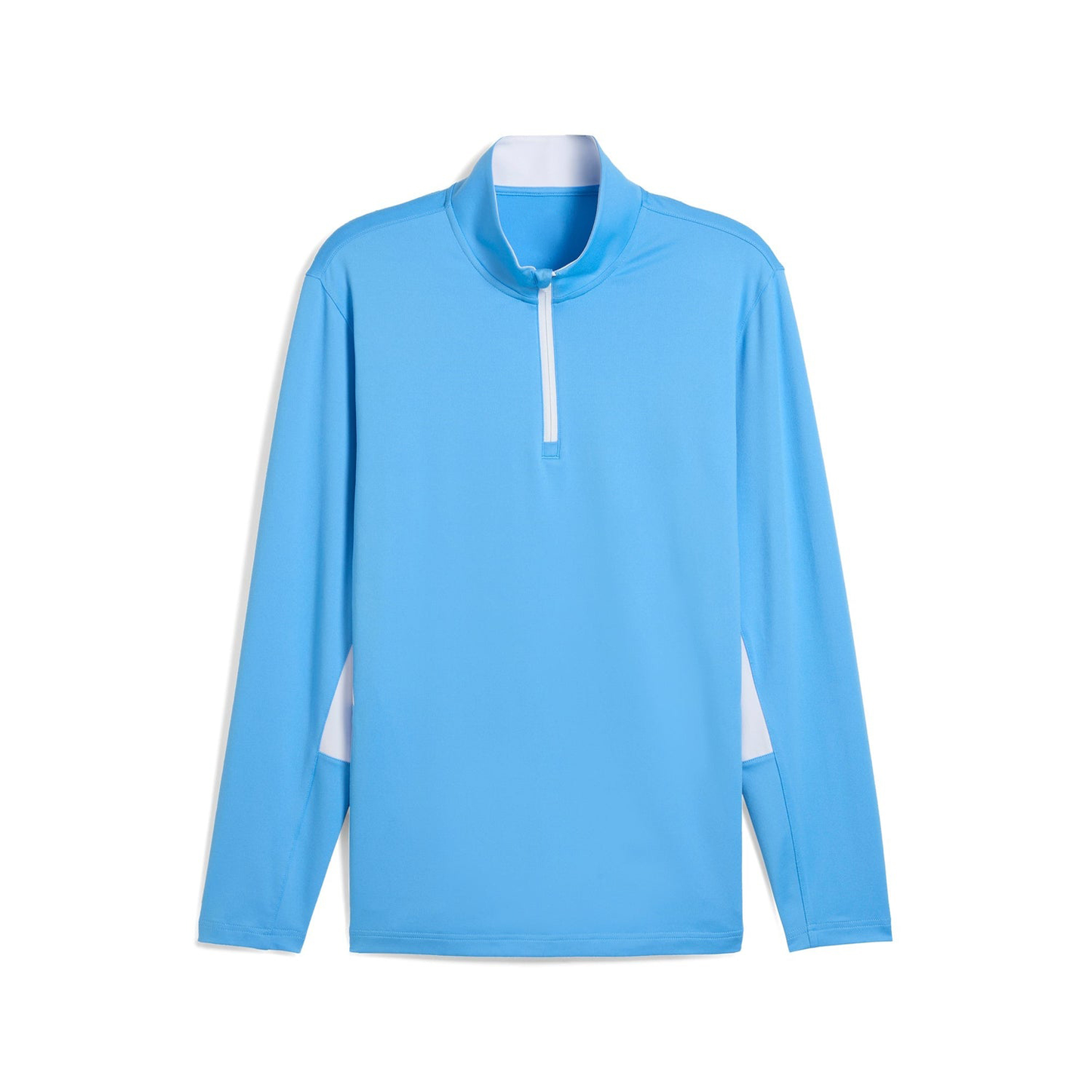 OEM Spandex Polyester Customizable Athletic Men Lightweight Team Light Blue Quarter Zip Sweatshirt Men Golf Pullover