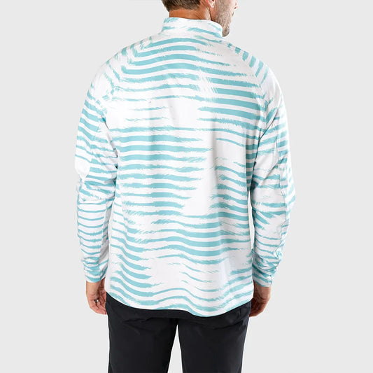 Bulk Custom Custom logo High Quality Men's Long Sleeve Printed Golf Sports Casual Quick Drying 1/4 Zip Golf Pullover with Logo Embroidery - Manufacturer Qiandao