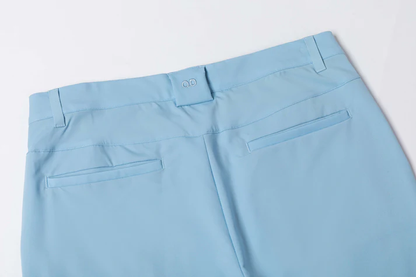 Light Blue Trousers with Contrast - Colored Waistband