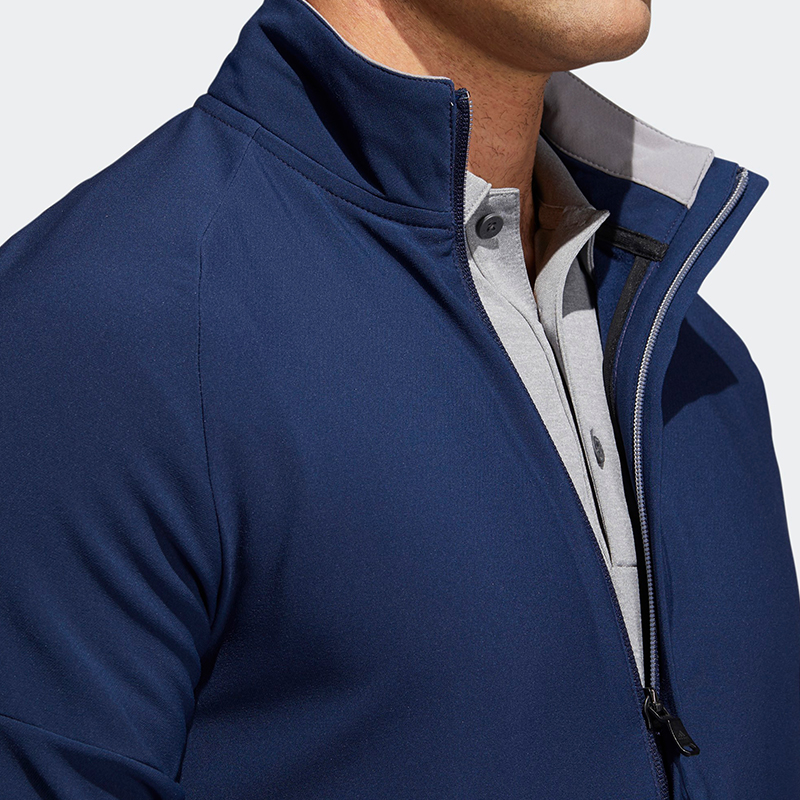 China Supplier Custom Logo Men Golf Full Zip Jacket With Front Pocket