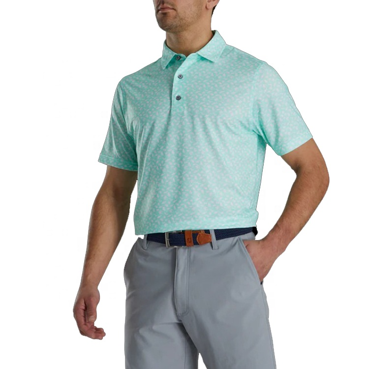 100% Polyester Quality Custom Beach Print Golf Sublimation Shirts Men Performance Polo T Shirt Manufacture
