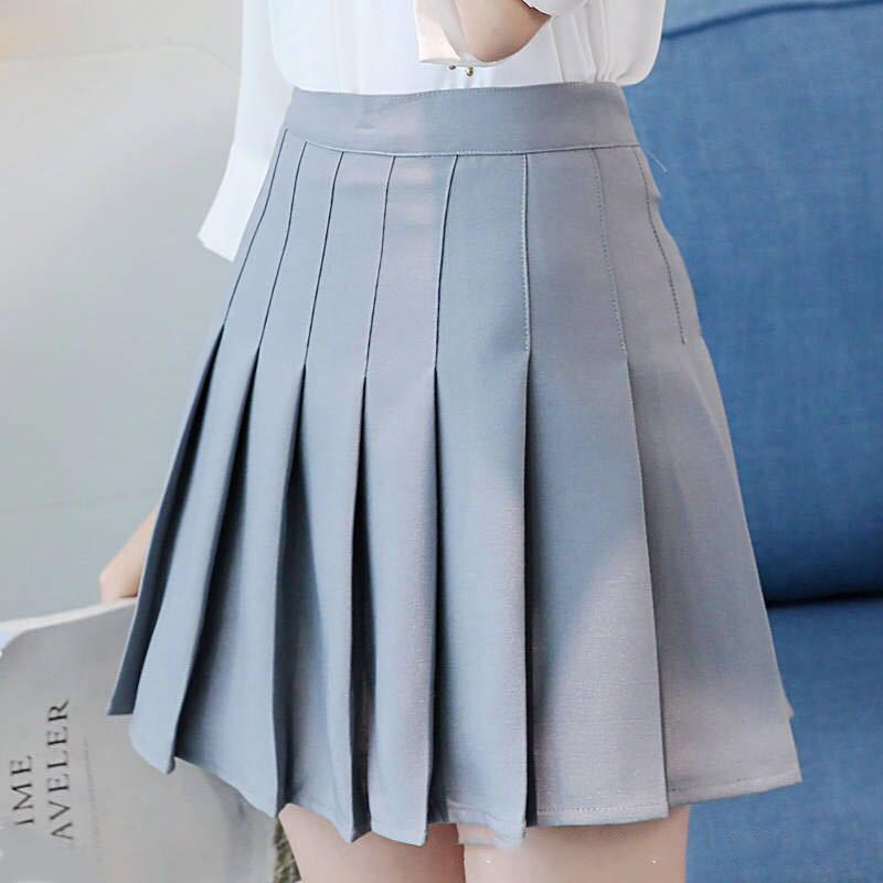 Custom-made women's wrinkled high-waisted skirts, casual and cute A-line plaid school uniform mini skirts for girls in summer