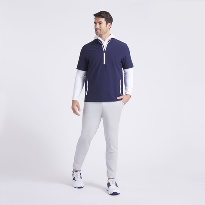 OEM Spandex Polyester Half Zip Pullover Men Customizable Golf Athletic Men Lightweight 1/2 Zip Sweatshirts