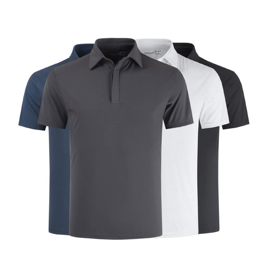 Custom Logo Men's Quick Dry Short Sleeve Simple Summer Athletic Top Moisture Wicking Men's Golf Work Business Polo Shirt