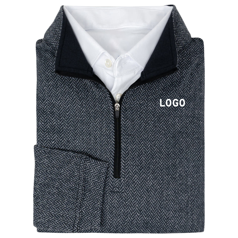 Custom logo Quick Dry Anti-wrinkle Sport Athletic Long Sleeve Polyester Jumper 1/4 Zip Golf Pullover Sweatshirt