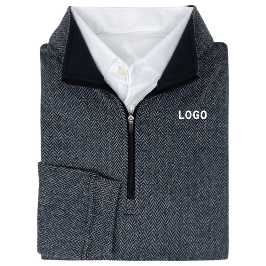 Custom logo Quick Dry Anti-wrinkle Sport Athletic Long Sleeve Polyester Jumper 1/4 Zip Golf Pullover Sweatshirt