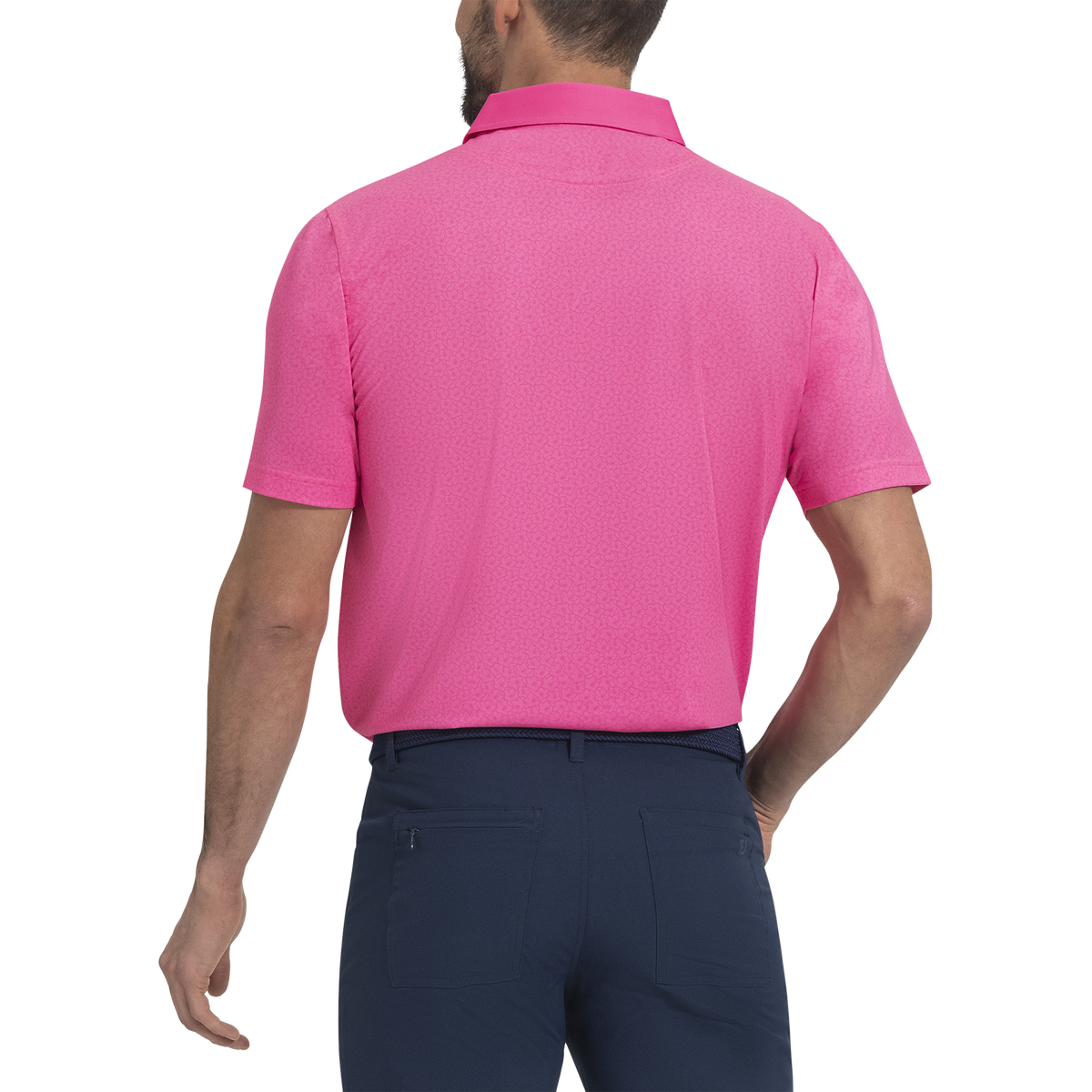 Custom Logo Quick Dry Performance Athletic Casual Spandex Polyester Floral Printed Sublimated Knit Firm Collar Golf Shirt Polos