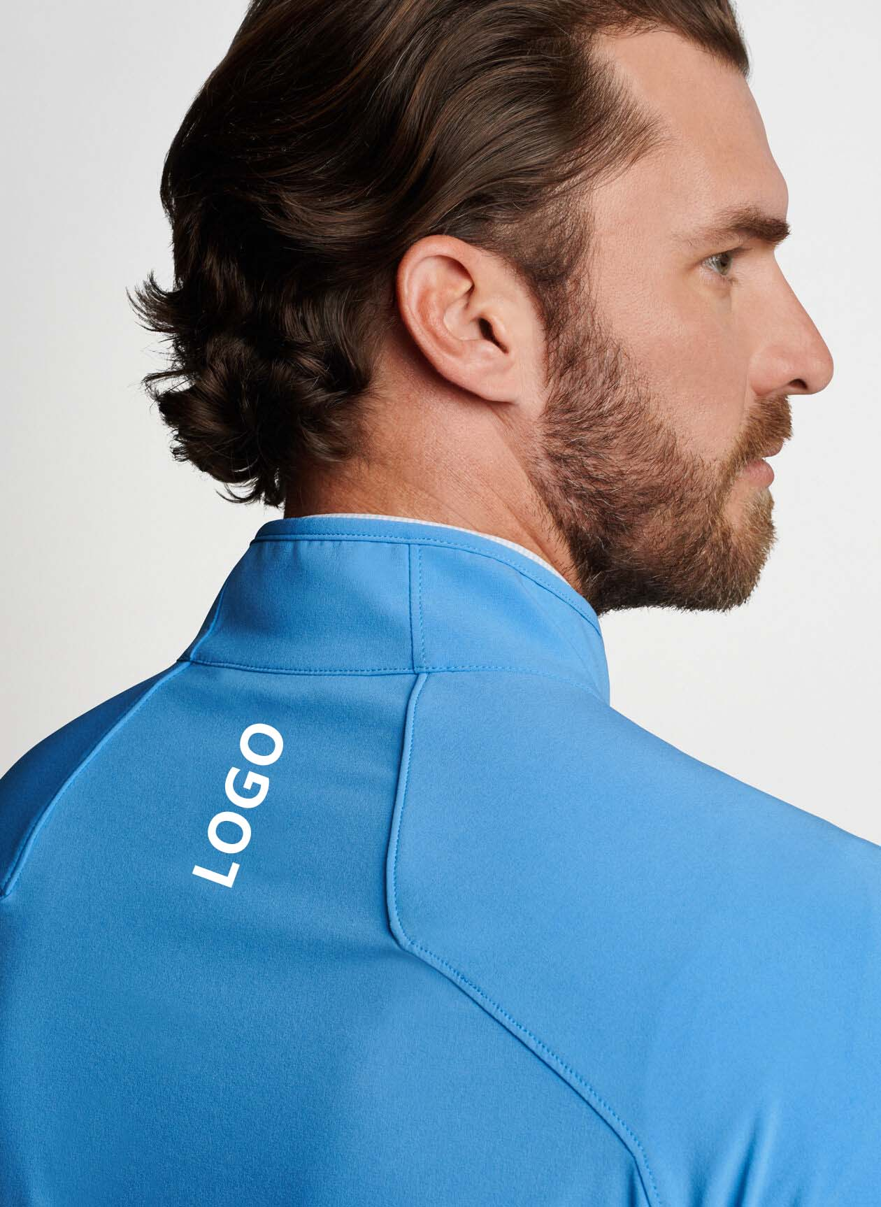 Custom logo Quater Zip Pullover Golf Waterproof Windbreaker Polyester Zip Collar Sweatshirt