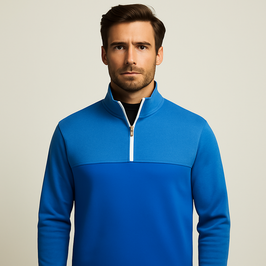 Custom Embroidery Logo Fitness Men Heather Quarter Zip Collar Pullover Golf Hoodies Mens Bulk Sweatshirt