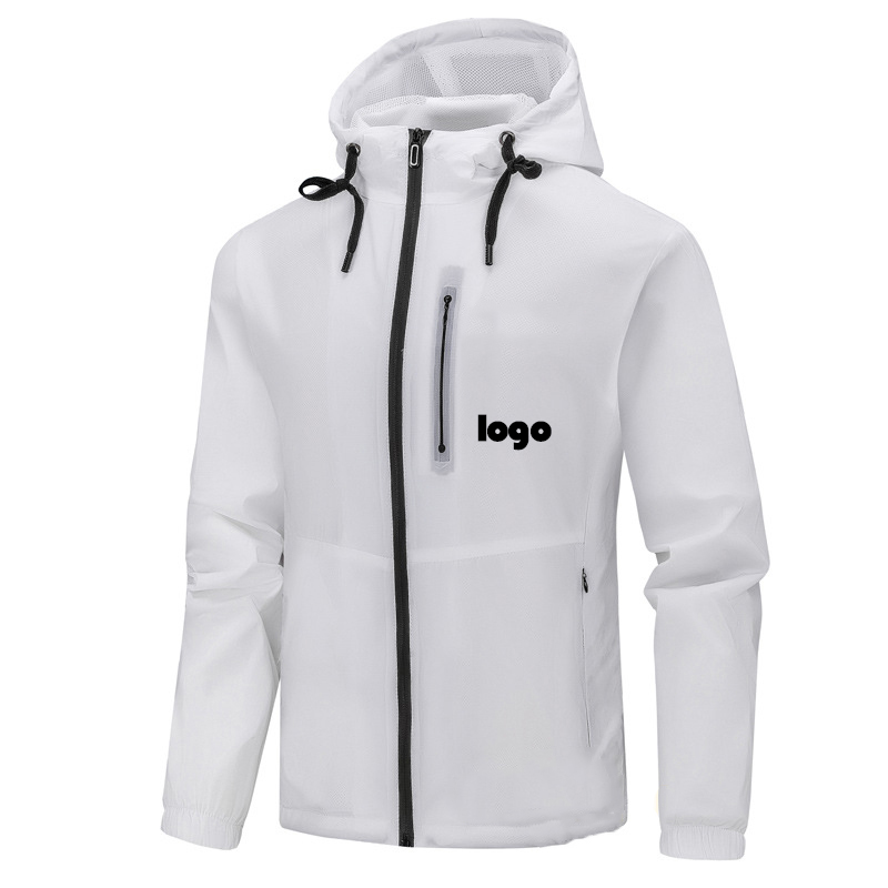 Custom OutdoorJacket Color Matching Rain Jacket Breathable Mens Wind Breaker Jacket Hooded