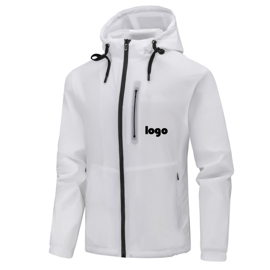 Custom OutdoorJacket Color Matching Rain Jacket Breathable Mens Wind Breaker Jacket Hooded