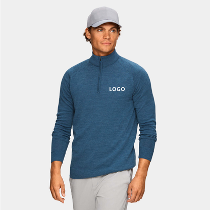 Custom Logo Print Luxury Long Sleeve Vintage Sportswear Quarter Zip Sweatshirts Professional Soft Shell 1/4 Zip Golf Pullover