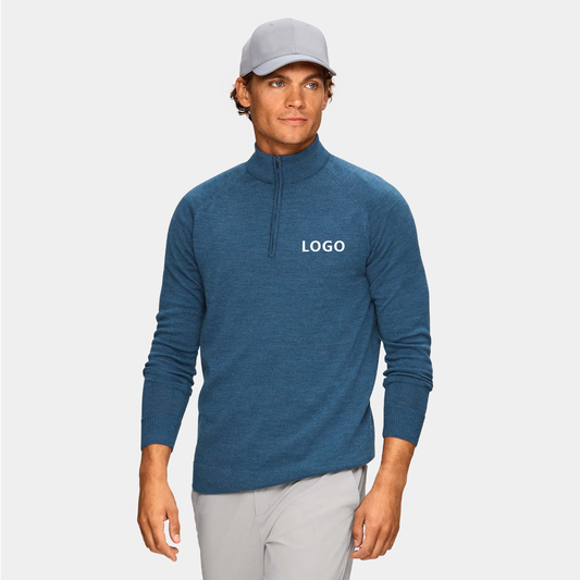 Custom Logo Print Luxury Long Sleeve Vintage Sportswear Quarter Zip Sweatshirts Professional Soft Shell 1/4 Zip Golf Pullover