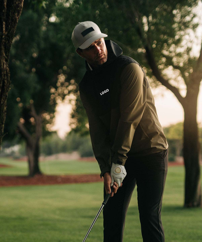 Custom Logo Sport Golf Wear Windproof High Quality Luxury 1/4 Quarter Zip Collar Hoodie Pullover Sweatshirts for Men