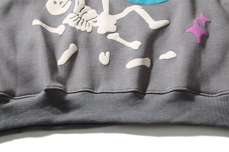 Custom logo Hip Hop 3d Foam Puff Print Oversized Hoodie Manufacturer Plus Size Men's Streetwear Unisex Pullover Hoodies