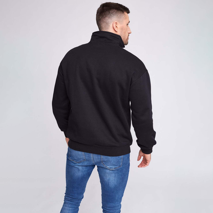 Strength Factory Quality Men's Golf Pullover Sweatshirt Solid Half 1/4 Quarter Zip Neck with Zipper Pocket for Spring Season