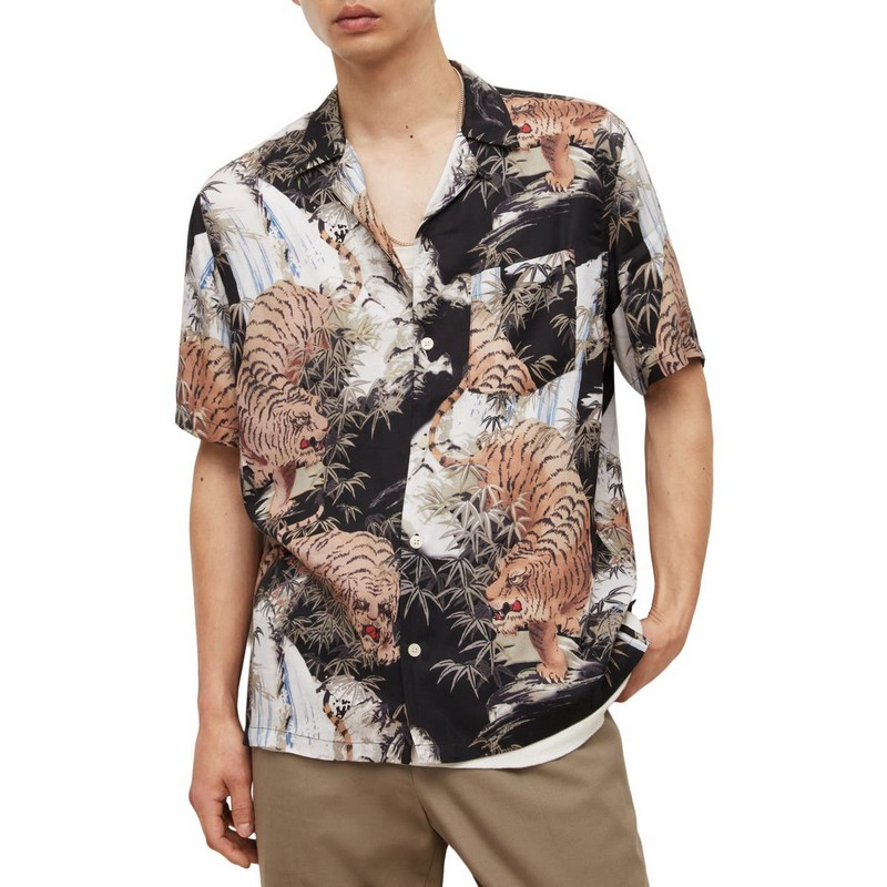 Silk Shirt Custom Made Vacation Mens Hawaiian Floral Print Short Sleeve Recycled Cotton Rayon Second Hand Hawaiian Shirts