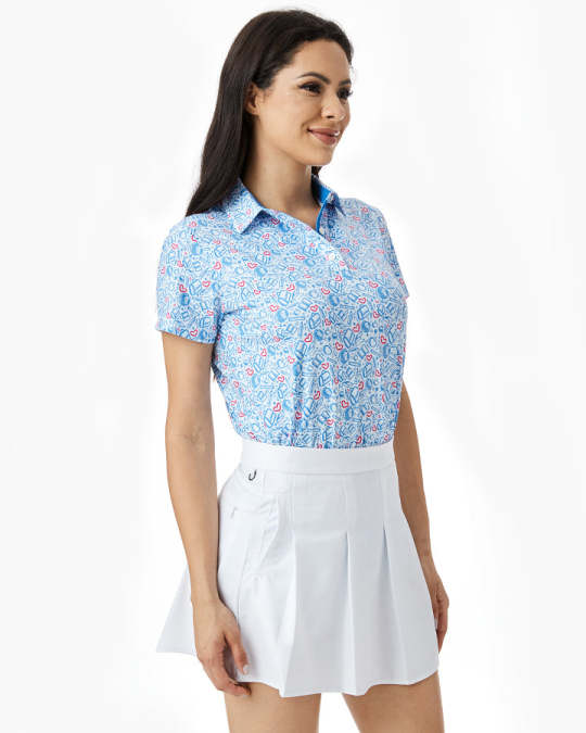 High Quality Custom logo Quick Dry Moisture Wicking Golf Button Down Female Tee Shirts and Polo Shirts for Women