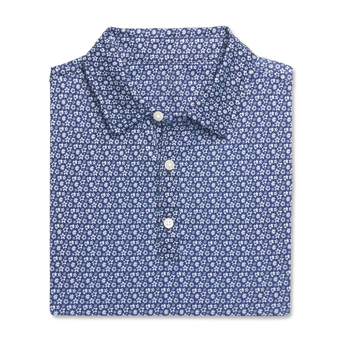 Custom Logo Quick Dry Performance Athletic Casual Spandex Polyester Floral Printed Sublimated Knit Firm Collar Golf Shirt Polos