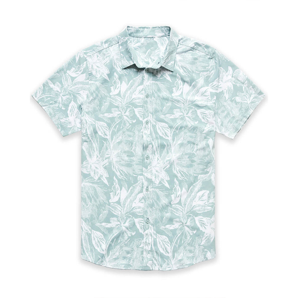 New Custom logo Quick Dry Slim Fit for Men Sublimating Printed Vacation Hawaiian Casual Beach Shirts