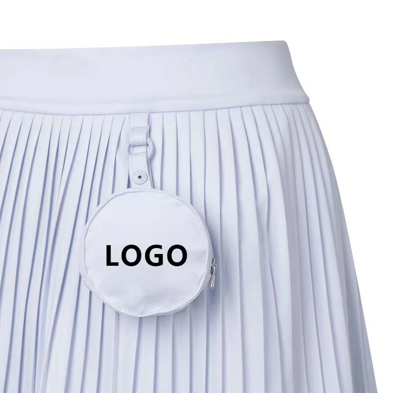 Custom-made 2024 golf short skirts, women's pleated skirts, fashionable printed ribbon skirts for spring and summer, golf clothing