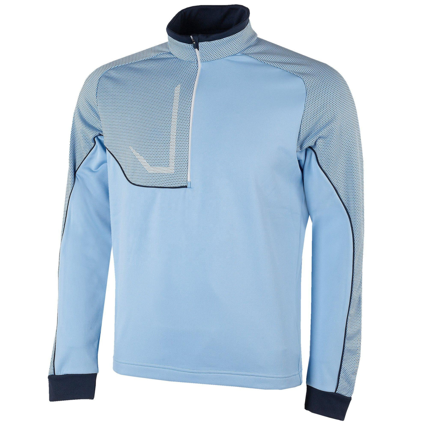 Men's Performance Half Quilted Quarter Zip Pullover Sweatshirt Long Sleeve Golf Jumpers Hoodie Custom Logo Print Quick Fabric