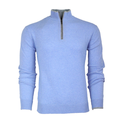 Custom logo Blank High Quality Luxury Oversized Wool Thick Half Quarter 1/4 Zip-up Collar Golf Pullover Sweatshirt