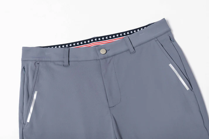 Light Gray - Blue Trousers with Contrast - Colored Waistband
