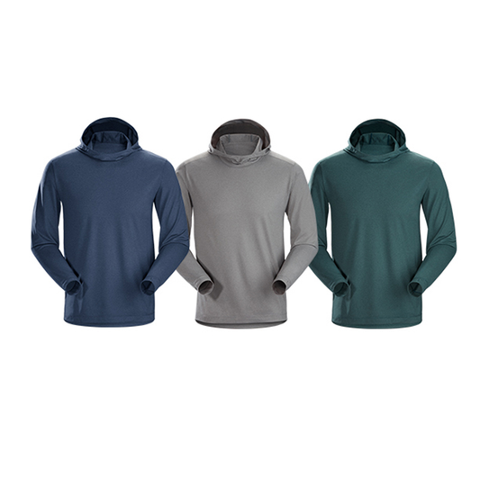 Custom Long Sleeve With Finger Ringing Light Weight Sport Golf Hoodies