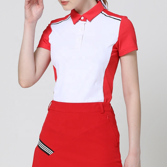 Custom Logo Cotton Womens Ladies Women Golf Outfit t Shirt Womens Golf Polo Shirts