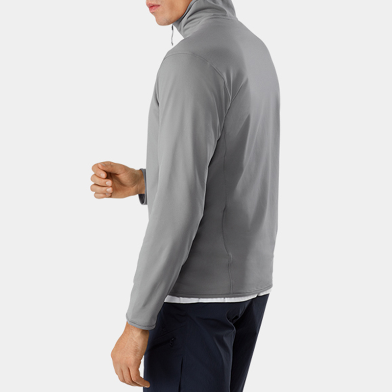 Custom Men Casual Fleece Warming Midlayer Full Zip Autumn Fleece Long Sleeve Jacket Coat