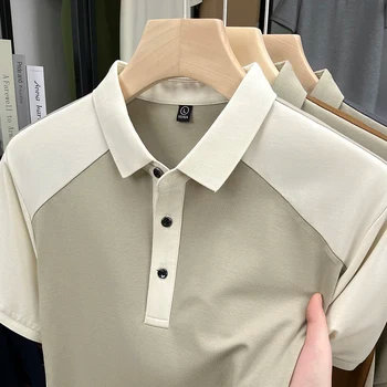 Custom Logo 100% Polyester Seamless Polo Shirts Breathable Anti-Wrinkle Embroidered with Button Decoration Solid Print Patterns