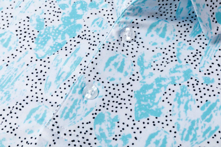 Cactus Print Polo Shirt for Men - Quick Dry Antimicrobial Slim Fit